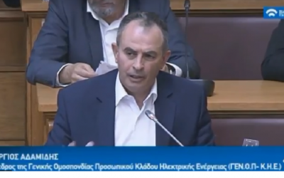 Ο πρόεδρος της ΓΕΝΟΠ/ΔΕΗ στην επιτροπή της Βουλής: Το σχέδιο νόμου καταστρέφει συνολικά τη ΔΕΗ